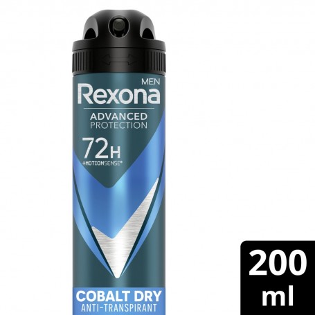 Rexona Men Advanced Protection Déodorant Spray Anti-Transpirant Cobalt Dry 200 ml
