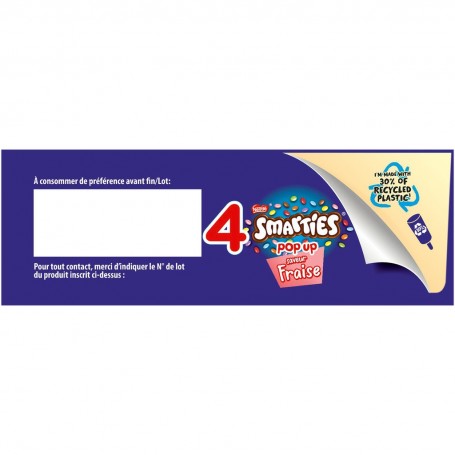 SMARTIES POP FRAISE 4x52g