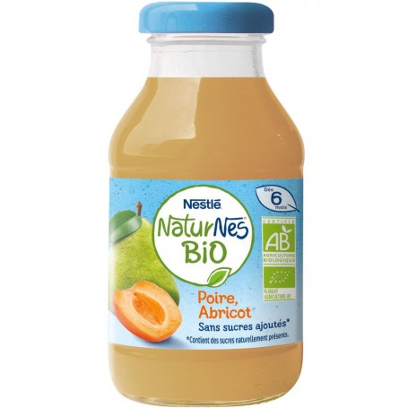 NESTLE NATURNES BIO Boisson Poire Abricot - 200ml - Dès 6 mois