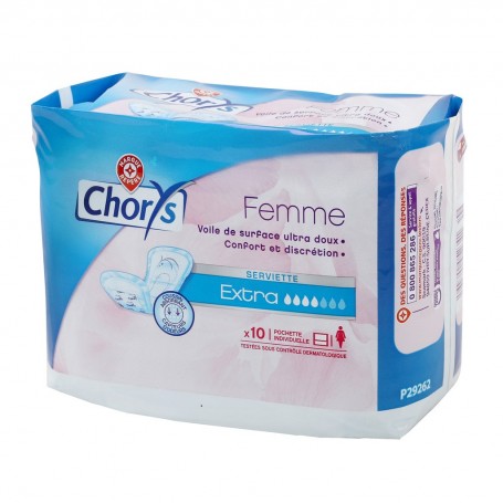 SERVIETTE INCONTINENCE EXTRA X10(1058804)