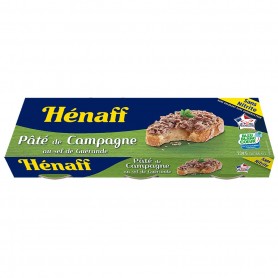 LOT PATE CAMPAGNE HENAFF 3X78G VPF BBC