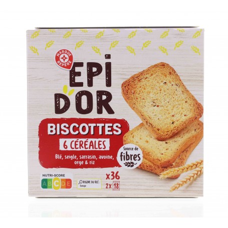 BISCOTTES 6 CEREALES X36 300G(1026141)