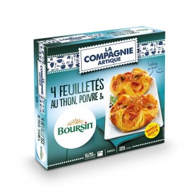 4 Feuilletés au thon, poivre et boursin x80g