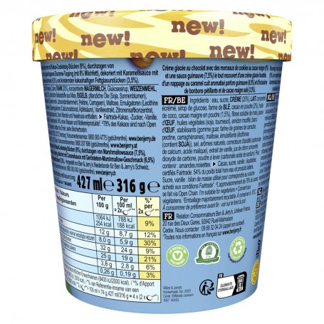 Ben  Jerry's Glace en Pot Sundae Marshmallow  S'more 427ml