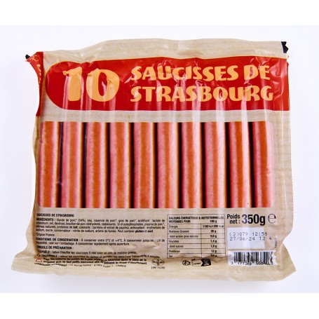 Saucisses de Strasbourg - 350g