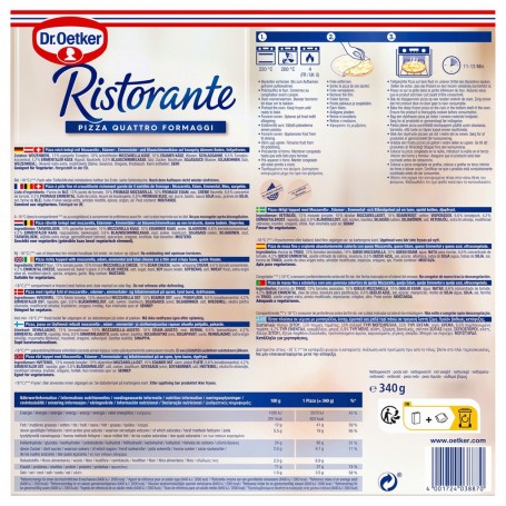 Pizza 4 fromages Ristorante DR. OETKER 340g