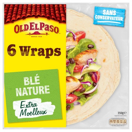 Old El Paso Wraps De Ble Nature 350g