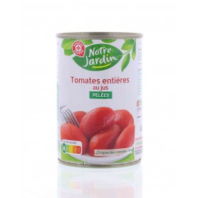 TOMATES ENTIERES PELEES AU JUS 1/2 NOTRE JARDIN