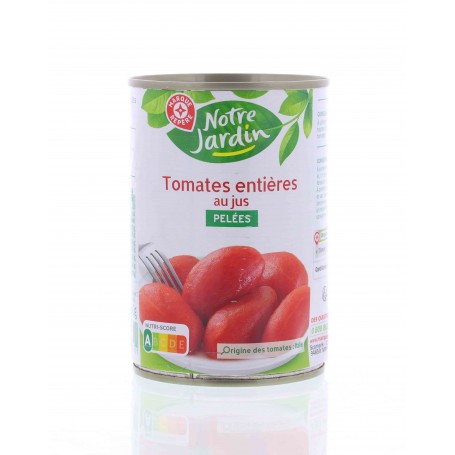 TOMATES ENTIERES PELEES AU JUS 1/2 NOTRE JARDIN