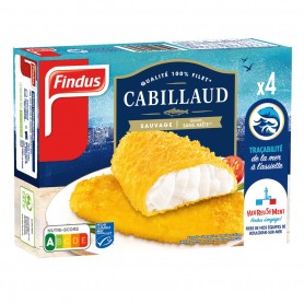 4 panés CABILLAUD MSC 400g