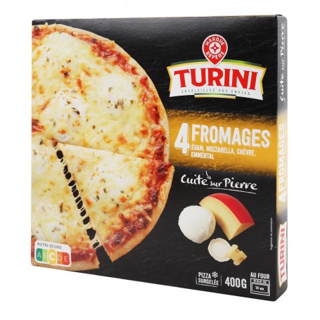 Pizza 4 fromages cuit sur pierre 400g TURINI