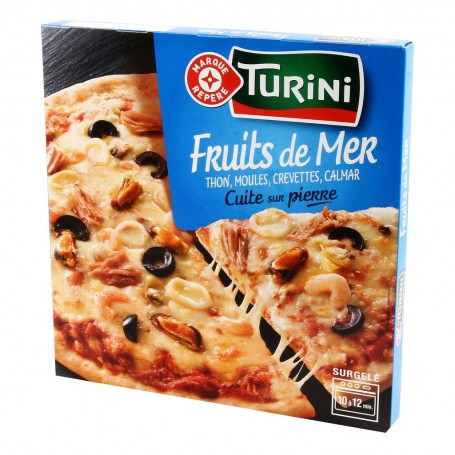 Pizza fruit de mer Cuite sur pierre 400G TURINI