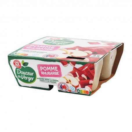 DESSERT FRUIT POMME RHUBARBE X4(1061987)