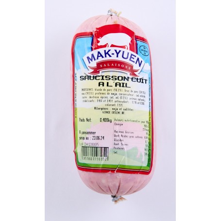 Saucisson cuit à l'ail - MAK-YUEN - 400g
