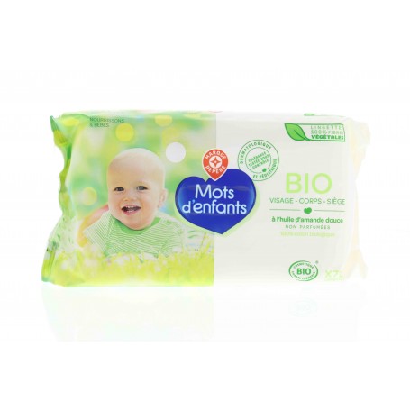 LINGETTES BEBE BIO X72(1062469)