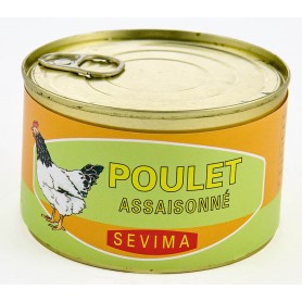 Boite de conserve poulet assaisonné - SEVIMA - 405g