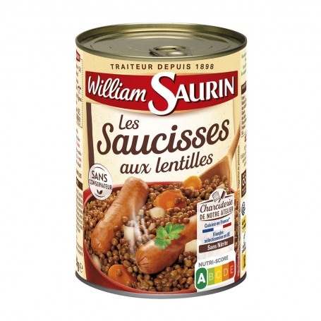 WILLIAM-SAURIN- SAUCISSES LENTILLES 420g