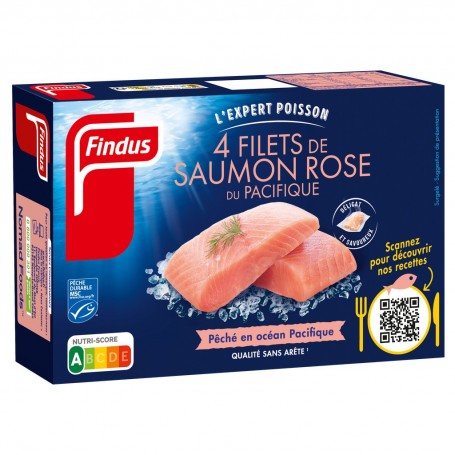 4 Filets Saumon rose du Pacifique MSC 400g