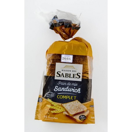 Pain de mie complet - MAISON DES SABLES - 540g
