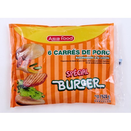 6 carrés de porc surgelés assaisonés à la créole - ASIA FOOD - 520g