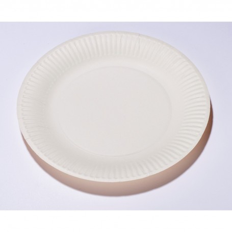 50 ASS PLATES 23CM BLANC SANS FILM PE