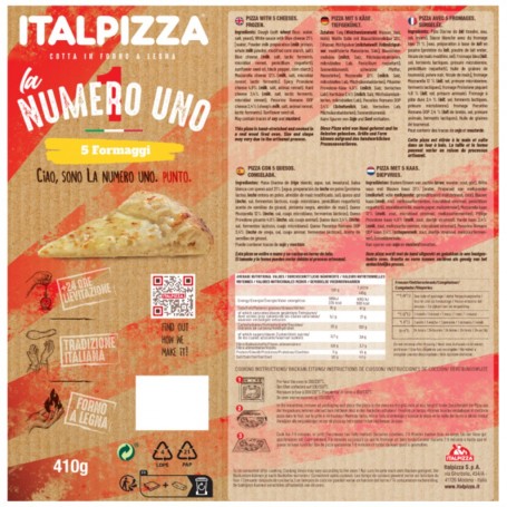ITALPIZZA - Pizza Numero Uno 5 Formaggi 410gr