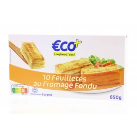 FEUILLET FROMAG FONDU X10 650G ECO+
