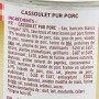 Cassoulet pur porc - P'TIT GOURMAND - 840g