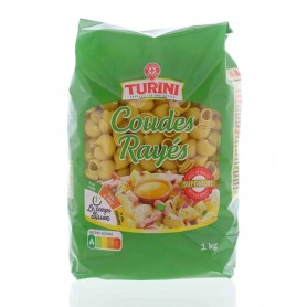 Pâtes Coudes rayés 1kg Turini