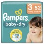 Pampers Baby-Dry Taille 3, 52 Couches, 6kg-10kg