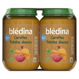 BLEDINA POTS - 2 Carottes Patates Douces / 1 Purée Carottes Choux / 1 Mousseline de Ratatouille - 4x200g dès 6 mois