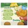 BLEDINA POTS - 2 Carottes Patates Douces / 1 Purée Carottes Choux / 1 Mousseline de Ratatouille - 4x200g dès 6 mois