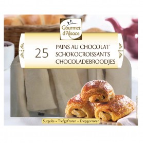 Sachet de 25 pains au chocolat crus 1250g, Gourmet d'Alsace