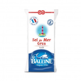 La Baleine sel de mer gros iodé sachet poly 1kg