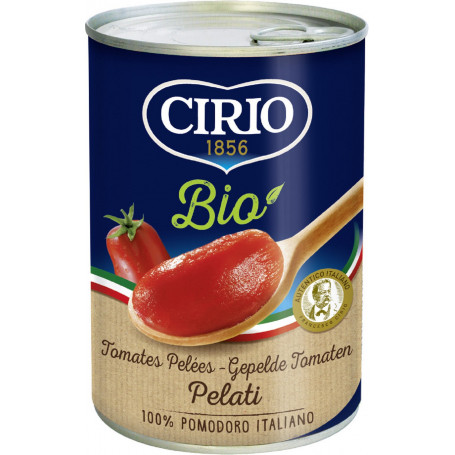 Tomates entières pelées à la purée de tomates Bio 400 g CIRIO