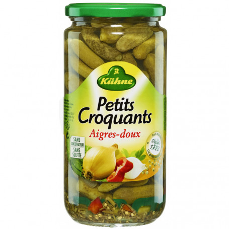 Petits Croquants aigres-doux Kühne bocal 360g net égoutté