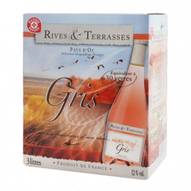 Vin rosé Rives  Terrasses Pays d'Oc IGP - 3L