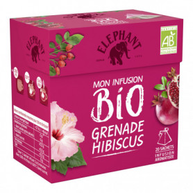 Infusion Grenade Hibiscus 20 Sachets - Éléphant Bio