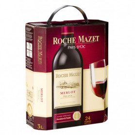 Vin rouge Roche Mazet Merlot Pays d'Oc IGP - 3L