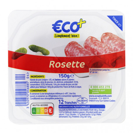 ROSETTE P PORC 12TR ECO+ 150G