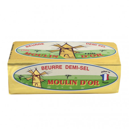 BEURRE 1/2 SEL 82%MG 250G - MOULIN D’OR