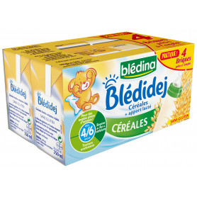 BLEDIDEJ 4x250 ml Céréales Dès 4/6 mois