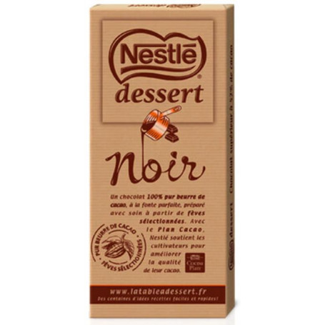 TABLETTE DE CHOCOLAT DESSERT NOIR NESTLE 205GRS