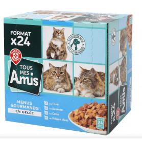 MENUS GOURMAND POISSONS GELEE- TOUS MES AMIS- 24X100GR