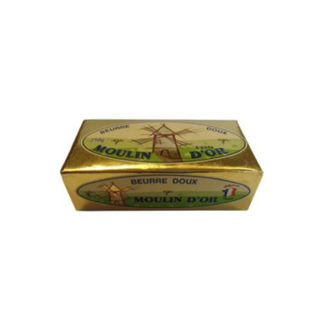 BEURRE DOUX PLAQ 82% MG MOULIN D'OR 250G