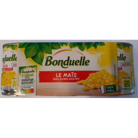 MAIS BONDUELLE SANS SUCRE AJOUTES - 3*150GR (420GR)