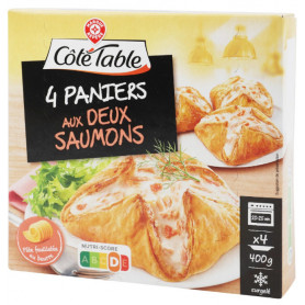 FEUILLETES AUX 2 SAUMONS - COTE TABLE- 400G 