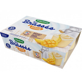 DESSERT BÉBÉ DE 10 À 36 MOIS BRASSÉS BANANE/MANGUE - BLEDINA- 6 X95G