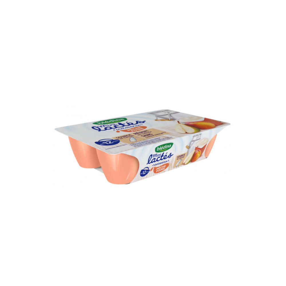 Dessert Bebe Des 12 Mois Peche Poire Mini Lactes Bledina 6 X 55g Drive Z Eclerc