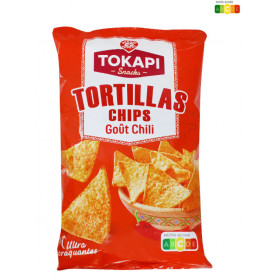 CHIPS TORTILLAS CHIPS GOÛT CHILI - 150 G - TOKAPI
